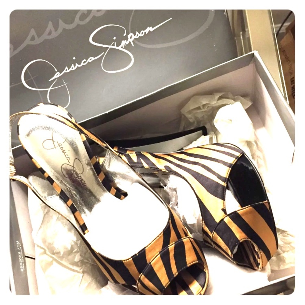 Jessica Simpson Tiger Print Platforms